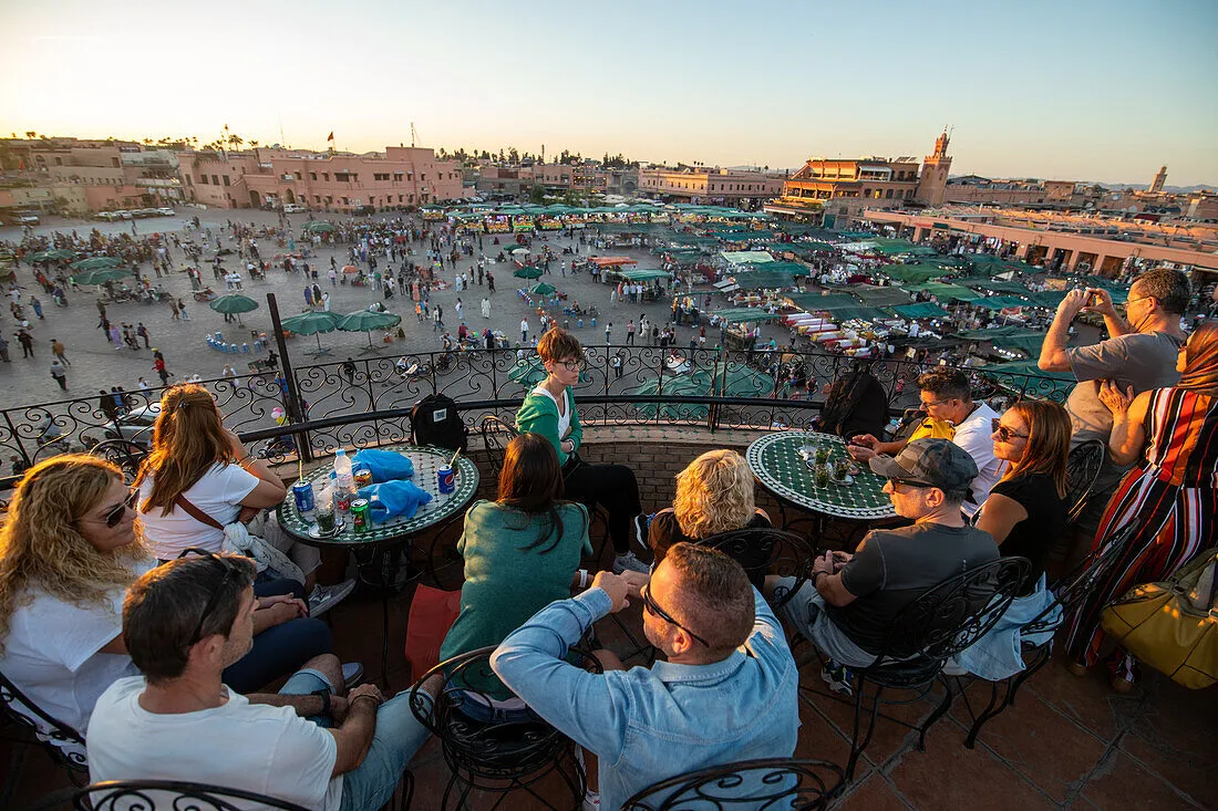 Médina de Marrakech, où se trouvent de nombreux riads de luxe